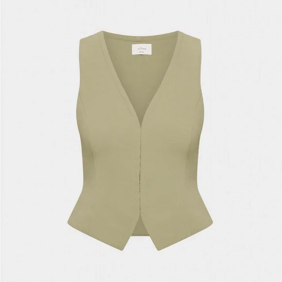 Aritzia Wilfred Attire Sun-dried Olive Vest - Picture 1 of 7